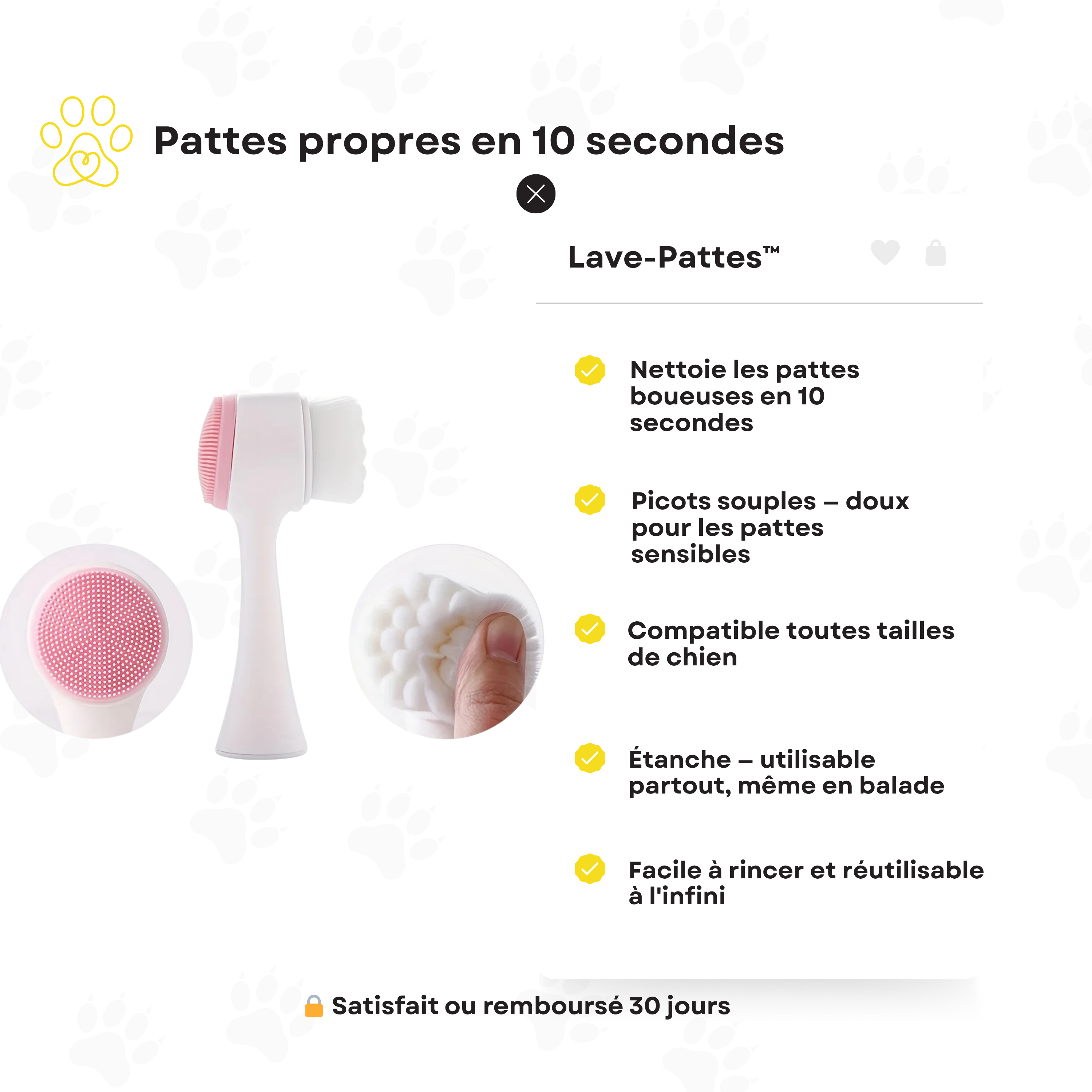 Lave-Pattes™ — Nettoyage rapide des pattes de votre chien